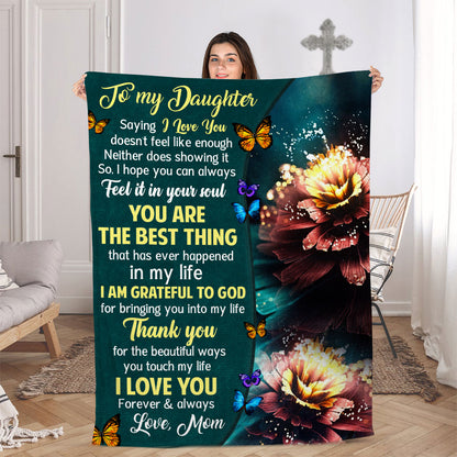 Jesuspirit | Spiritual Gifts From Mom To Daughter | Christian Fleece Blanket | I Love You Forever & Always FBHN684