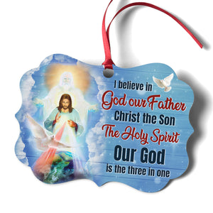 Special Jesus Aluminium Ornament - I Believe In God NUHN204