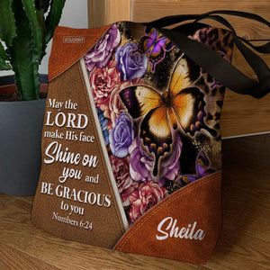 May The Lord Make His Face Shine On You - Beautiful Personalized Tote Bag NUH317