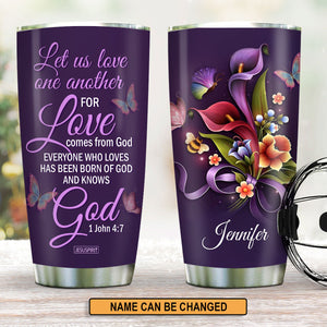 Everyone Who Loves Has Heen Born Of God And Knows God - Personalized Stainless Steel Tumbler 20oz NUH464