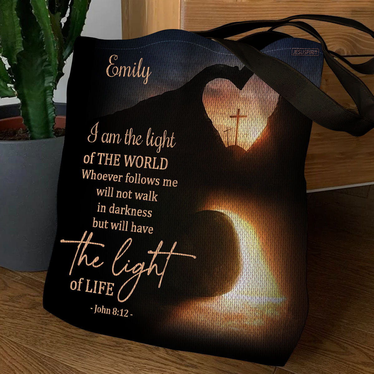 Unique Personalized Tote Bag - I Am The Light Of The World NUH450