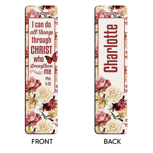 Personalized Wooden Bookmarks - I Can Do All Things Through Christ HN36