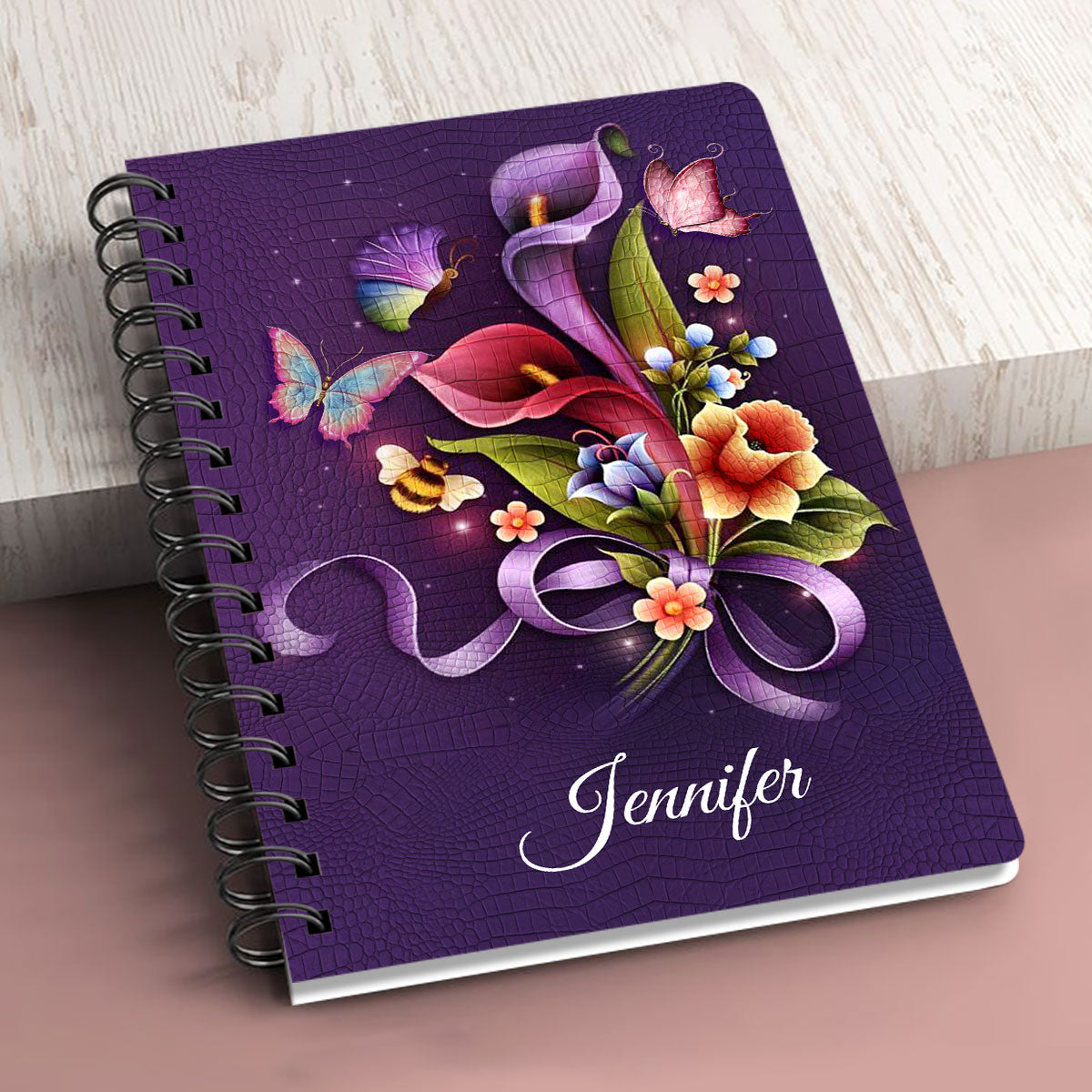 Lovely Personalized Spiral Journal - Let Us love One Another For Love Comes From God NUH464