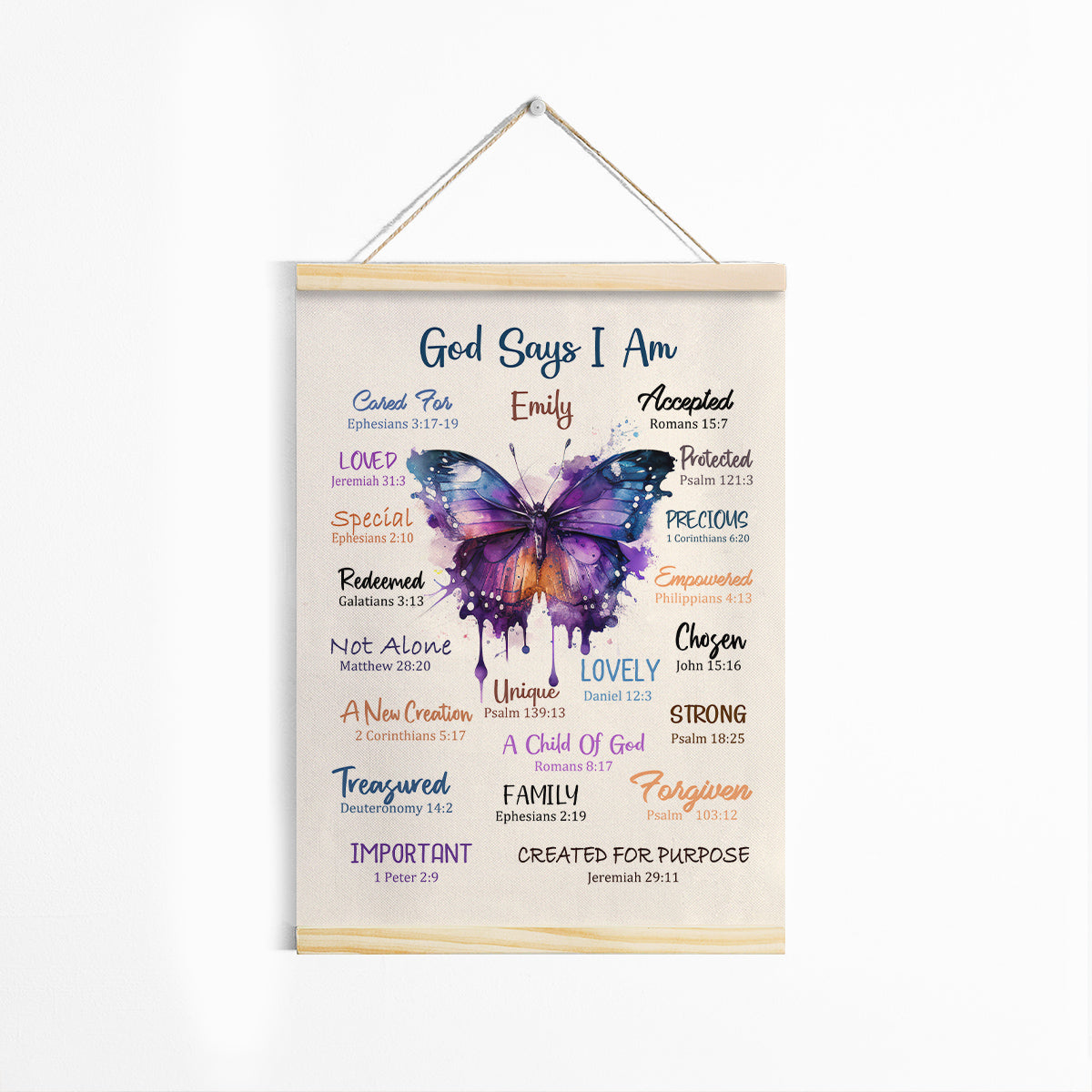 Jesuspirit Personalized Magnetic Canvas Frame | Worship Gift For Her | What God Says About You MCFM07