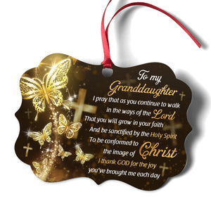 Pretty Personalized Butterfly Aluminium Ornament - Meaningful Gift For Granddaughter AHN140