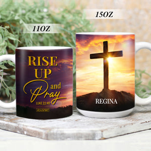 Awesome Personalized White Ceramic Mug - Rise Up And Pray H10