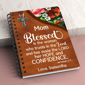 Adorable Personalized Spiral Journal - Blessed Is The Woman Who Trusts In The Lord NUHN374