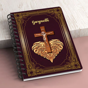 Jesuspirit Spiral Journal | Isaiah 41:13 | For I Am Your God | Spiritual Gifts For Christian Friends | Jesus And Cross SJH724