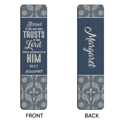 Unique Personalized Wooden Bookmark - Blessed Is The One Who Trusts In The Lord BM31