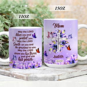 May The Lord Give You His Peace - Pretty Personalized White Ceramic Mug NUHN363