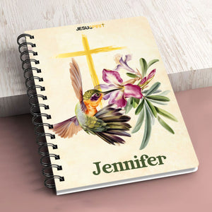 Jesuspirit | The Lord Has Done Great Things For Us | Psalm 126:3 | Flower And Humming Bird | Personalized Spiral Journal HN144