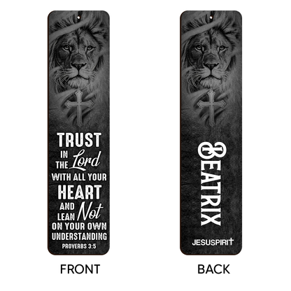 Trust In The Lord With All Your Heart - Unique Personalized Wooden Bookmarks BM38