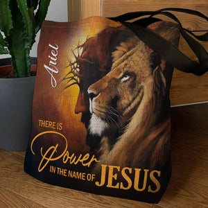 Personalized Christian Tote Bag - There Is Power In The Name Of Jesus H16