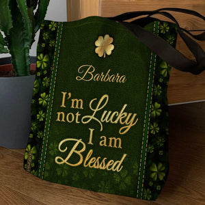 Adorable Personalized Tote Bag - I‘m Not Lucky I Am Blessed NUHN375
