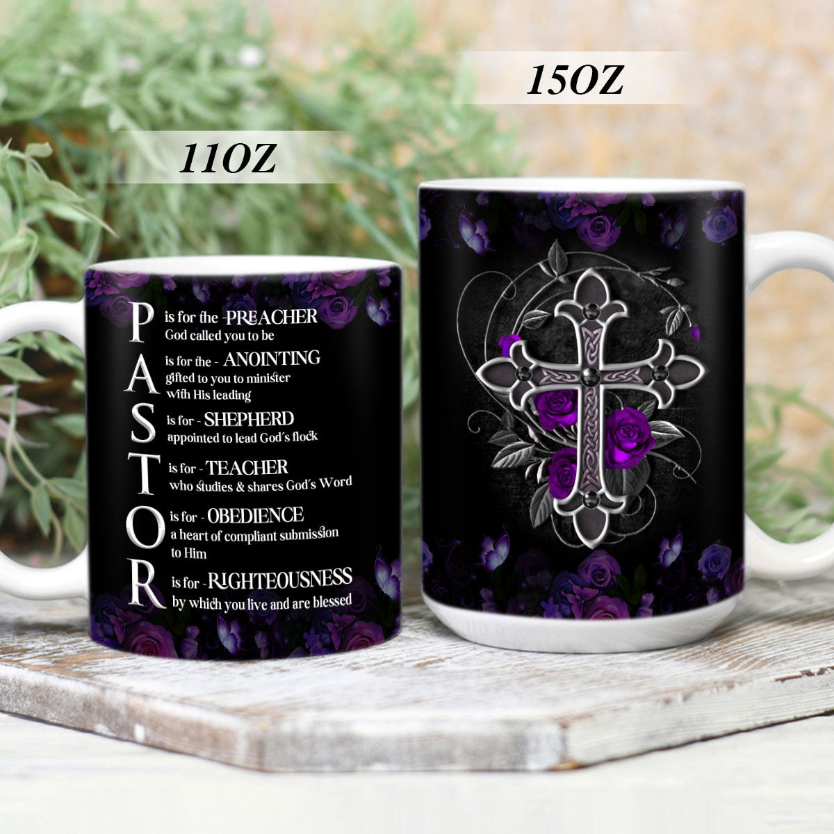 Jesuspirit | Unique Black Ceramic Mug | P Is For The Preacher God Called You To Be | Religious Gift For Christian People CCMH713