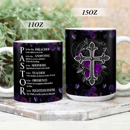 Jesuspirit | Unique Black Ceramic Mug | P Is For The Preacher God Called You To Be | Religious Gift For Christian People CCMH713