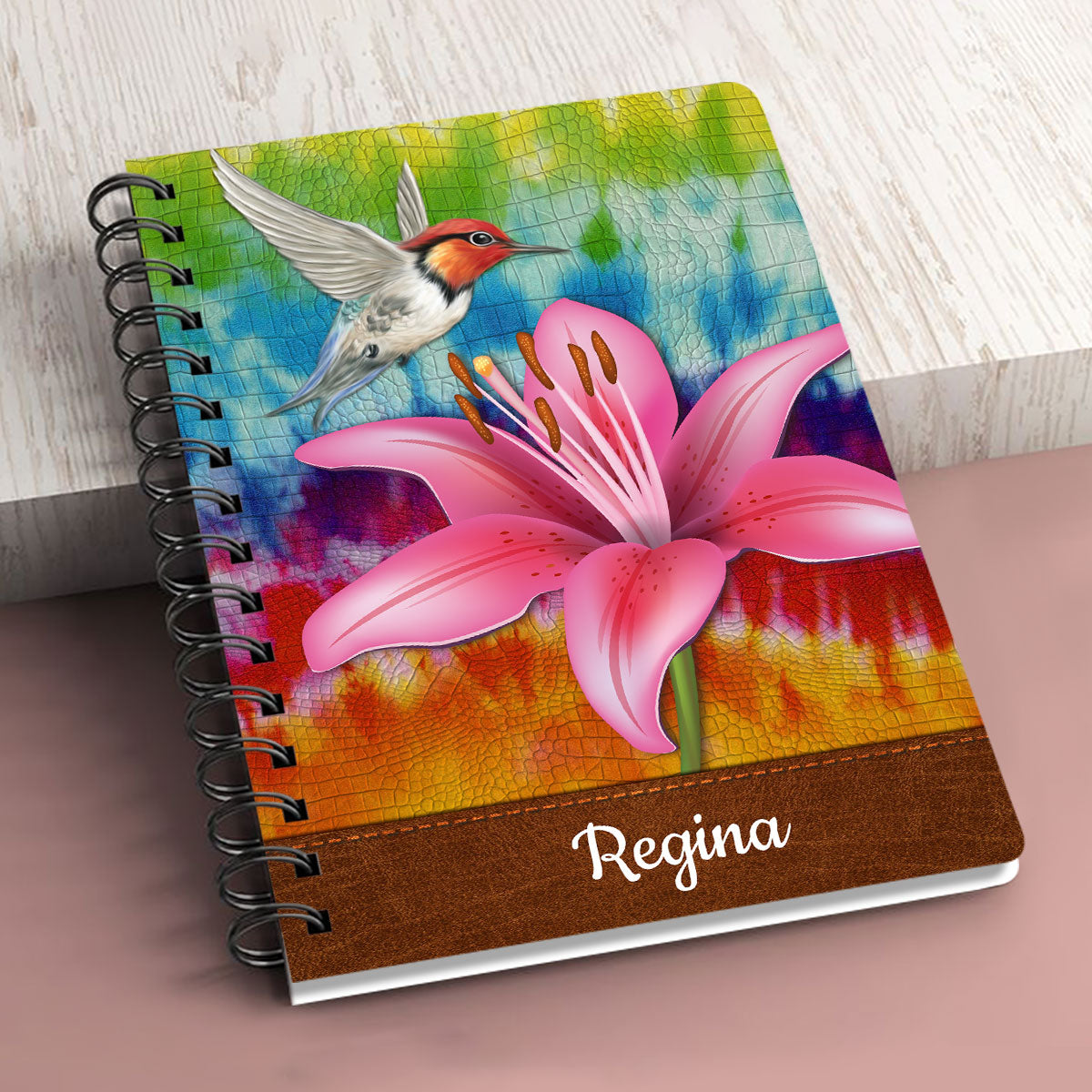 Beautiful Personalized Spiral Journal - Faith Over Fear H09