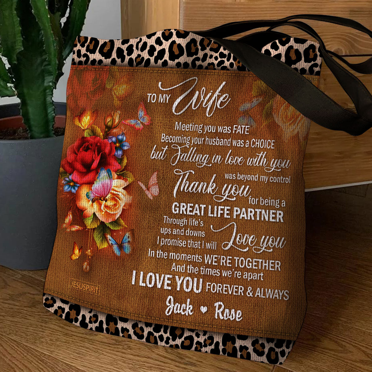 Meeting You Was Fate - Personalized Christian Tote Bag NUH268