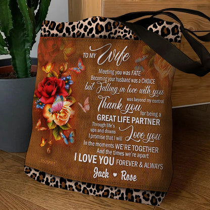 Meeting You Was Fate - Personalized Christian Tote Bag NUH268