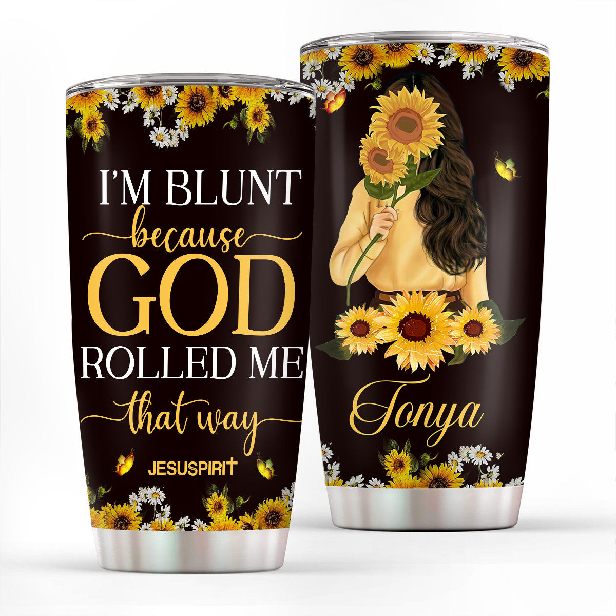 Jesuspirit Personalized Tumblers For Men - Custom 20 Oz 30 Oz  Stainless Steel Water Bottle For Coffee And Tea - Spiritual Faith Religious  Gifts For Christian Prayer: Tumblers & Water Glasses