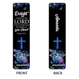 Must-Have Personalized Wooden Bookmarks - Delight Yourself In The Lord BM42