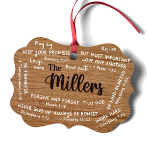 Meaningful Personalized Home Rules Aluminium Ornament NUHN169