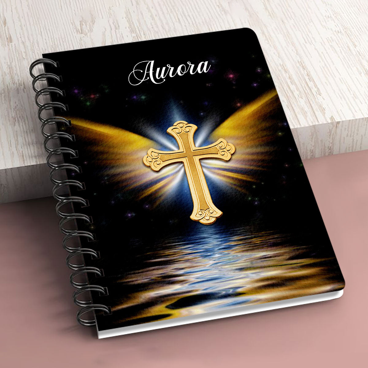 Jesuspirit | Psalm 17:8 | Personalized Spiral Journal | Hide Me In The Shadow Of Your Wings | Spiritual Gifts For Christian People SJH779