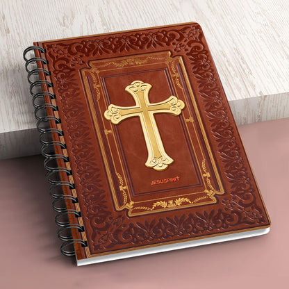 Jesuspirit Cross Spiral Journal | Inspirational Gifts For Christians | Proverbs 16:3 | Commit To The Lord And He Will Establish Your Plans SJH722