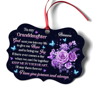 God Sent You Into My Life - Gorgeous Personalized Roses Aluminium Ornament AHN145