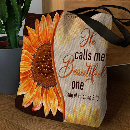 He Calls Me Beautiful One - Beautiful Christian Tote Bag AM231