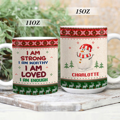 Cute Snowman White Ceramic Mug - Every Day Is A New Beginning NUHN203