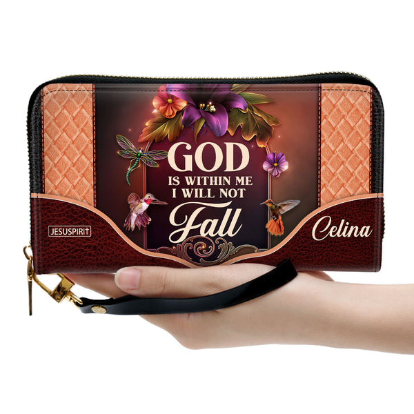 God Is Within Me, I Will Not Fall - Unique Personalized Clutch Purse M ...