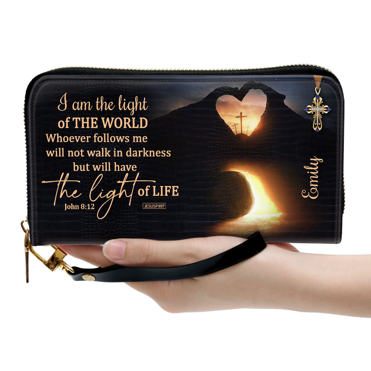 Awesome Personalized Clutch Purse - I Am The Light Of The World NUH450