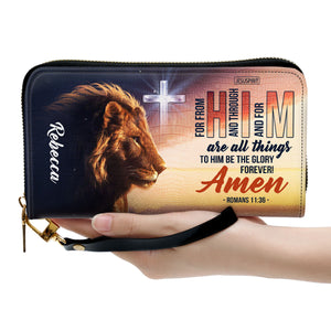 Awesome Personalized Clutch Purse - To Him Be The Glory Forever NUH462