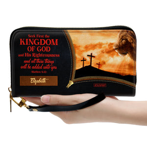 Seek First The Kingdom Of God And His Righteousness - Lovely Personalized Clutch Purse NUH486
