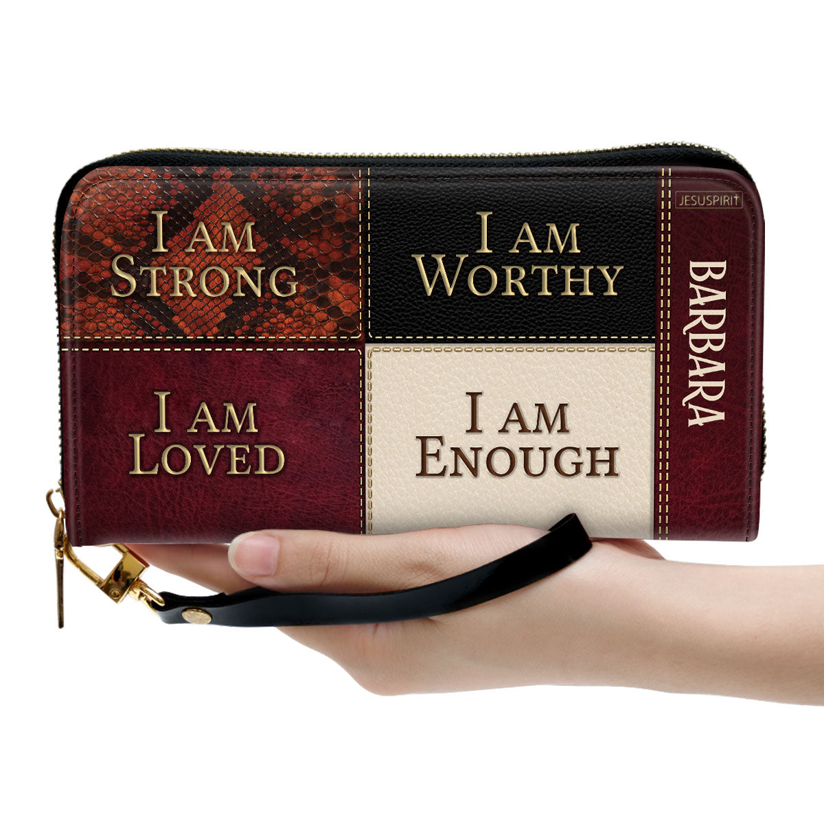 I Am Strong, I Am Worthy - Unique Personalized Clutch Purse NUHN282