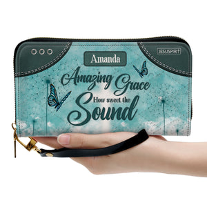 Special Personalized Butterfly Clutch Purse - Amazing Grace NUHN350