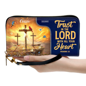 Unique Personalized Clutch Purse - Trust In The Lord With All Your Heart NUM500