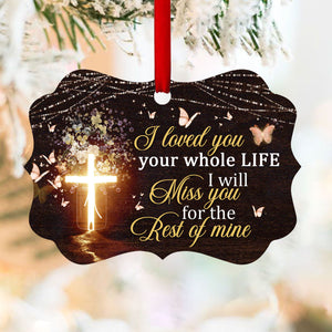 Jesuspirit Personalized Aluminium Ornament | Cross & Butterfly | I Loved You Your Whole Life AOM3