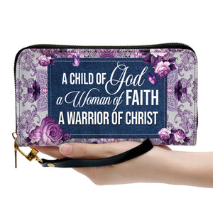 Jesuspirit | Butterfly And Roses | Beautiful Personalized Leather Clutch Purse For Women |  A Warrior Of Christ CPM19