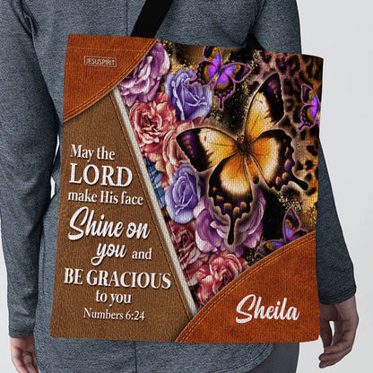 May The Lord Make His Face Shine On You - Beautiful Personalized Tote Bag NUH317