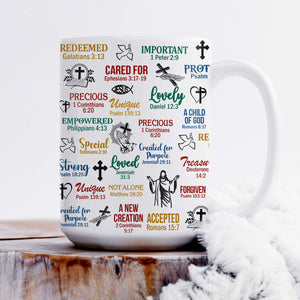 Jesuspirit | Personalized Christian Ceramic Mug | What God Says About You | Bible Verse On Gift For Christian People CCMH742