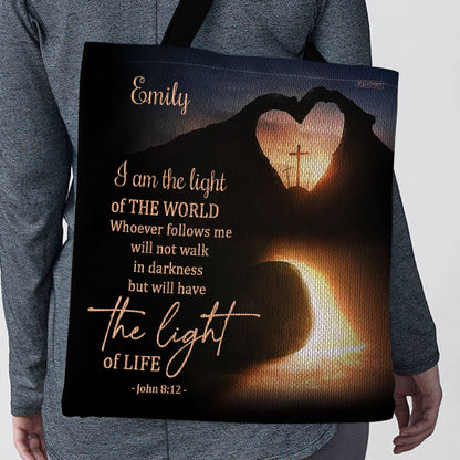 Unique Personalized Tote Bag - I Am The Light Of The World NUH450