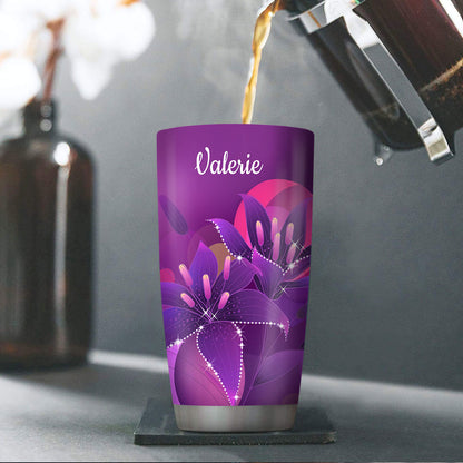 Beautiful Personalized Stainless Steel Tumbler 20oz - Faith, Hope, Love H07