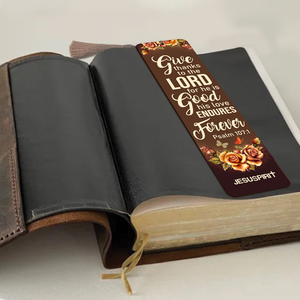 Awesome Personalized Wooden Bookmarks - Give Thanks To The Lord BM29