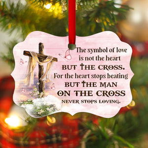 Adorable Cross Aluminium Ornament - The Symbol Of Love Is The Cross HIHN169