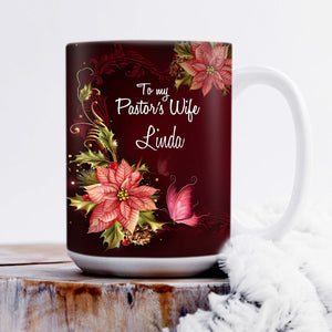 Jesuspirit | Personalized Ceramic Mug | Christian Gifts For Pastor's Wife | Flower And Butterfly CCMH715