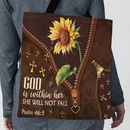 Pretty Sunflower Tote Bag - God Is Within Her NM141