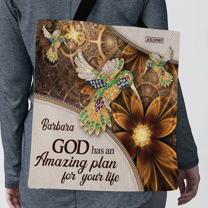 God Has An Amazing Plan For Your Life - Awesome Personalized Tote Bag NUH276