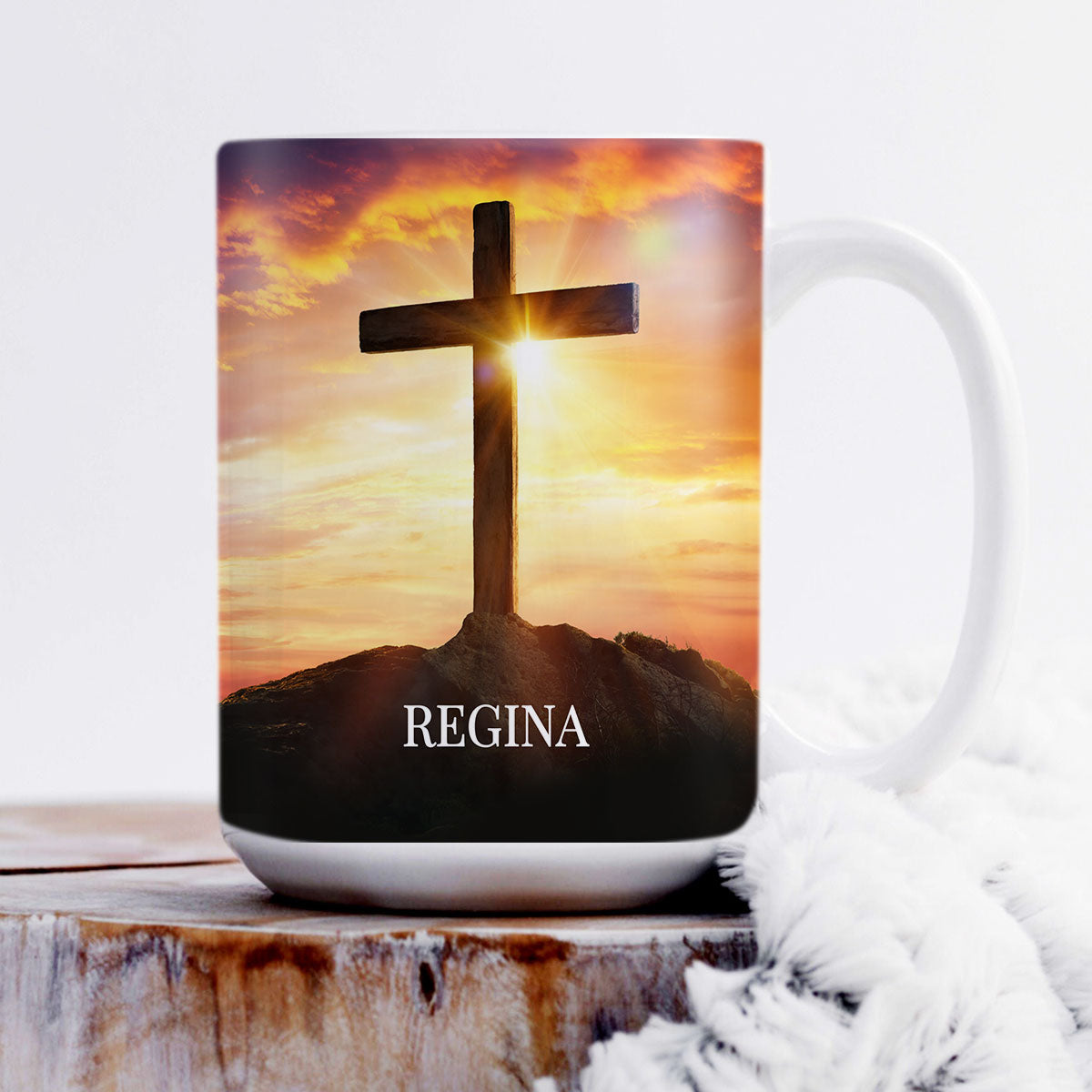 Awesome Personalized White Ceramic Mug - Rise Up And Pray H10